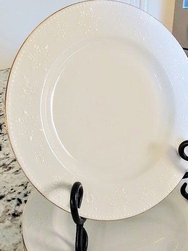 Libbey Crystal Snowflakes Holiday White Salad Plates x 8 Multiple sets available - Picture 3 of 8