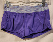 IVIVVA BY LULULEMON GIRL'S SPEEDY SHORTS LINED SIZE 14 PURPLE
