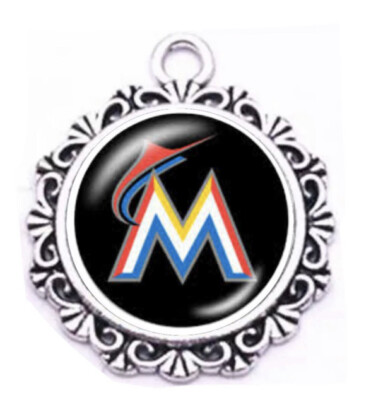 Baseball Charm For DIY Projects, Round Charm