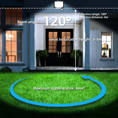 LED Fluter Außen 10W-100W mit Bewegungsmelder&Stecker Strahler Scheinwerfer IP66 - Bild 49 von 61