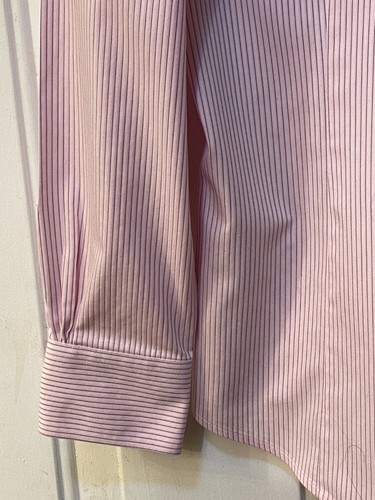 Brooks Brothers Women's Sz 8 (M) No-Iron Cotton Blouse Shirt Pink/Purple Striped - Picture 4 of 10