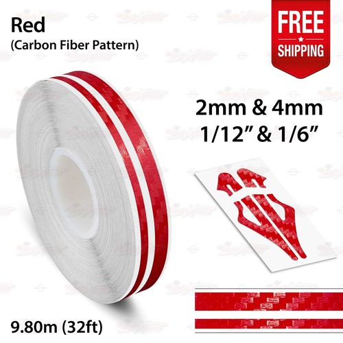1/2" 12mm Twin Lines Roll PIN STRIPE Car Trim Body Line TAPE Decal Vinyl Sticker - Picture 45 of 51