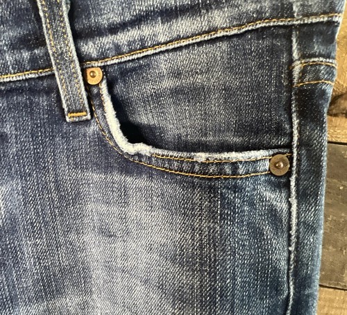 Pantalones de mezclilla 7 para toda la humanidad talla 28x28 hechos en EE. UU. - Imagen 10 de 22