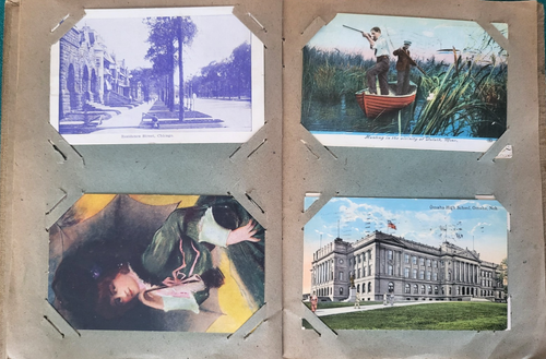 ATQ 1905 Postcard Album, 26 Pages, 34 Mixed-Photo, Embossed, Stamped, Postcards - Picture 5 of 8