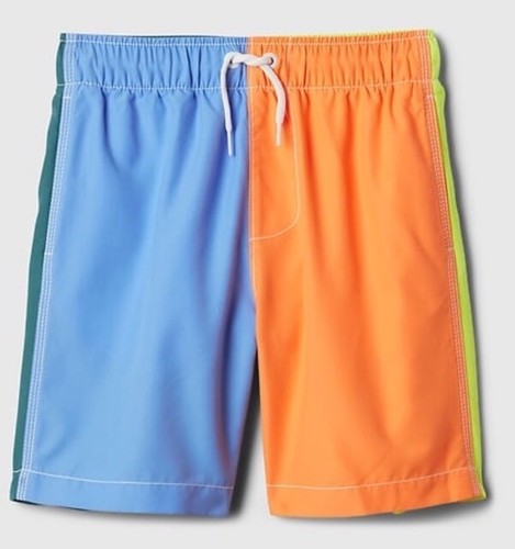 NWT Gap Kids Boys swim trunks swimsuit swimsuit color block shorts  u pick sze - Picture 1 of 3