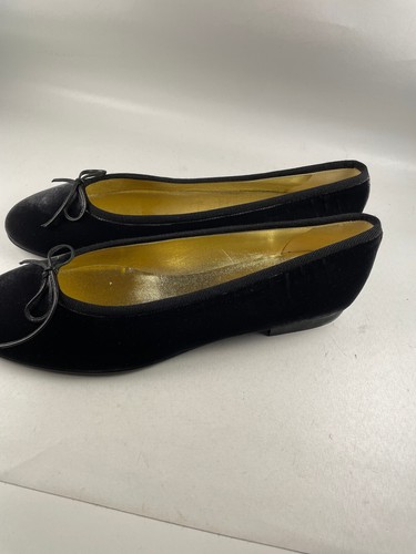 NEW Chanel Black Velvet Ballet Flats 39.5 NWOB - Picture 6 of 9