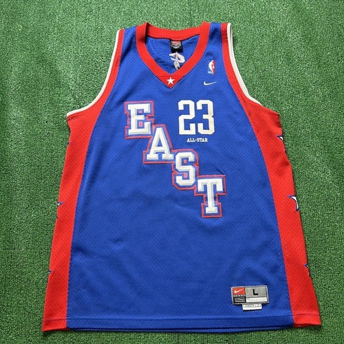 NIKE Lebron James Jersey All Star NBA 2004 East 23 Vintage Cleveland CAVS Sz LG - Picture 1 of 4