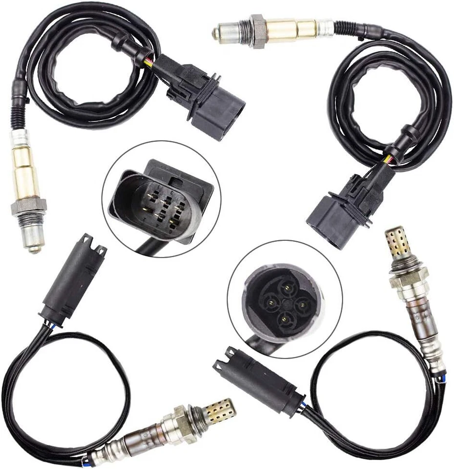 Sensores de oxigênio 4X supercharged 2007-08 Volkswagen BMW Alpina B7 4.4L para cima+baixo - Imagem 2 de 4