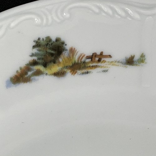 Bernadotte Salad Plate Fine Porcelain Czech Republic Wildlife Boar - Picture 6 of 8