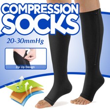 3 Pair Compression Socks For Men Women Circulation 20-30mmHg Support Stockings