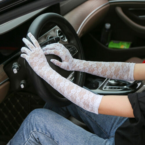 1Pair Sexy Spitzen Handschuhe Dünne Lange Braut Hochzeitsfeier Ellbogen Lang -K - Bild 15 von 17