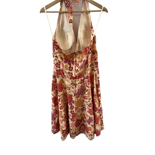 Philip Decaprio Mini-Sommerkleid mit Neckholderausschnitt Blumenmuster gepolstert Größe 8 | P303 - Bild 7 von 21