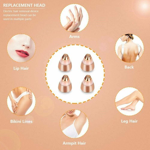 4pcs Eyebrow Trimmer Hair Remover Replacement Heads For Finishing Touch Flawless - Picture 3 of 4