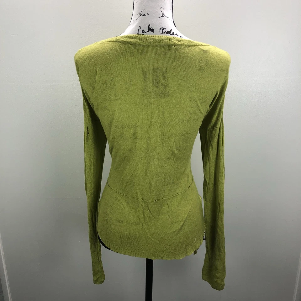 Suéter Pullover KENSIE Cuello Redondo Manga Larga Tejido Verde Para Mujer Talla Mediana Foto 3 de 4