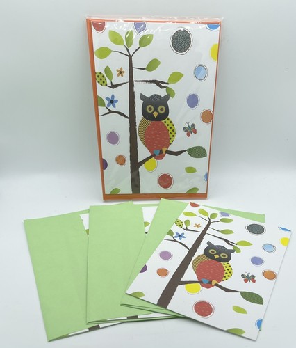 JL Creations ~ Set mit 7 Notizkarten & Umschlägen mit Eulenmotiv ~ innen leer - Bild 2 von 4