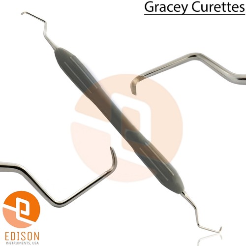 7Pcs Dental Periodontal Gracey Curettes Set Silicone Handle Surgical Instruments - Picture 4 of 7