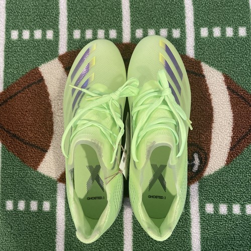 Adidas X GHOSTED.1 FG J Soccer Cleats x Neon Green/Purple EG8180 Men’s Sz 6 - Picture 6 of 12