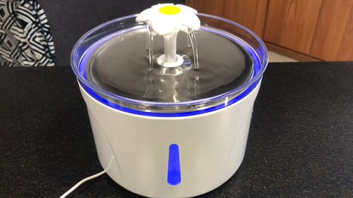 2.4L Stainless Steel Top USB LED Drinking Bowl Cat/Dog Pet Auto Water Fountain - Video 1 of 1