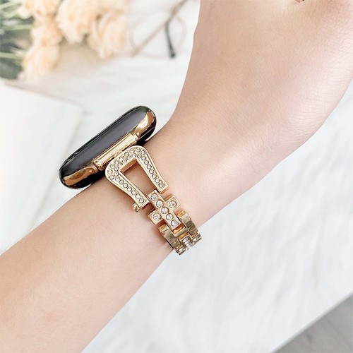For Apple Watch Series 10/9/8/7/6/5/4/3/2/1/Ultra Bling Diamond Band Metal Strap - Picture 8 of 14