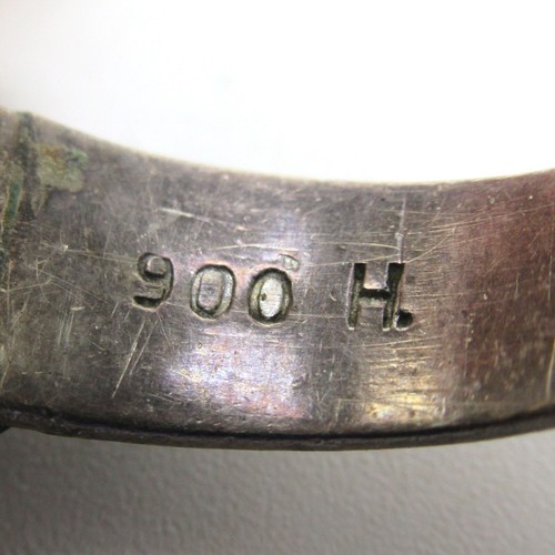 Siegelring 900er Silber Initialen Monogramm ca. 1920 Jugendstil / Art Deco RG59 - Bild 5 von 5