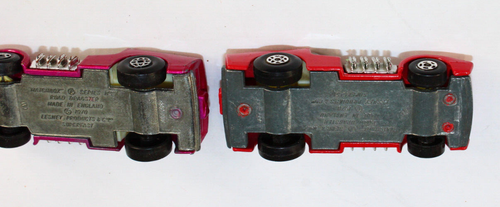 2 Matchbox Superfast No. 19 Road Dragster Lesney Red Purple 1970 Box - Picture 9 of 18