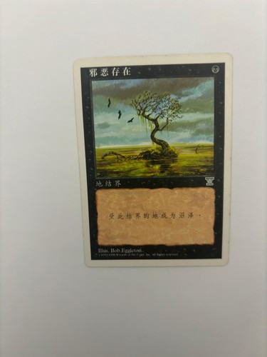 MTG SIMPLIFIED CHINESE 5TH EDITION EVIL PRESENCE NM ("V" EDITION SYMBOL) VHTF - Picture 6 of 6