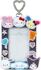 Sanrio Characters Pass  Card Case Denim Patch Hello Kitty My Melody Kuromi JP