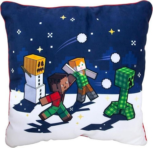 MINECRAFT Official Snowy Square Cushion 2 Sided Reversible 40 x 40cm - Picture 3 of 7
