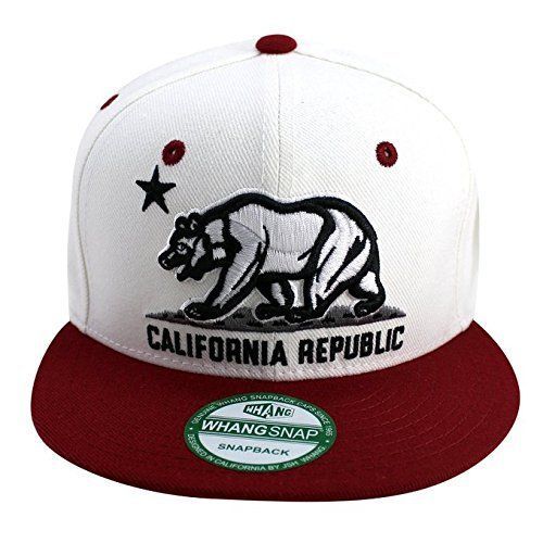 Whang Flat Bill California Republic Bear Snapback Hat Baseball Cap - Bild 11 von 19