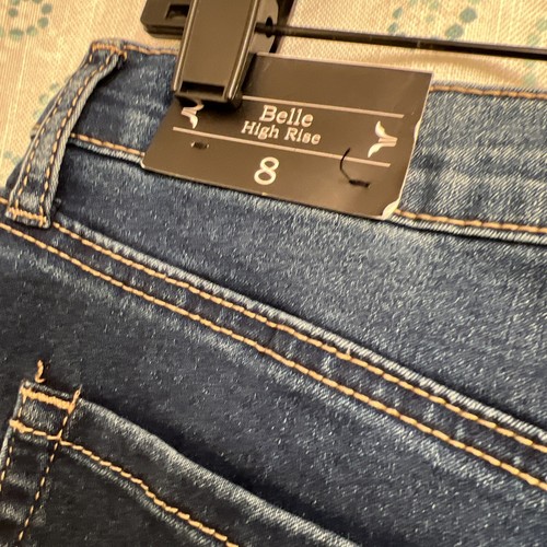 Nanette Lapore Belle High Rise Shorts Dark Wash Raw Hem Size 8 (32"x10") NWTags - Picture 4 of 8