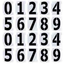 20 Pcs 4 Inch Number Curb Stencils for Address Painting Wood Wall Mailbox