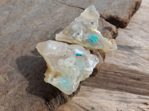 2 Pics, Blue Chrysocolla With Copper in Botryoidal Chalcedony, Natural Minerals - Picture 2 of 11