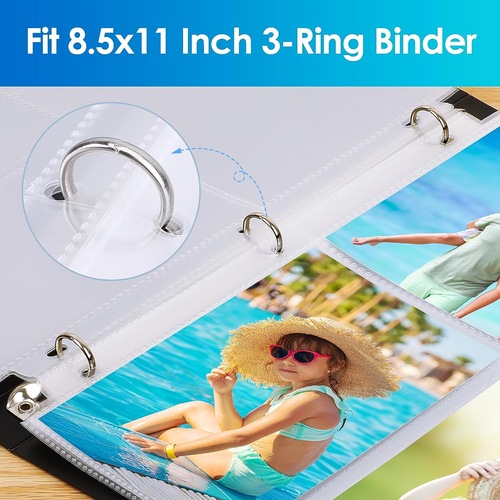 Fundas de fotos para carpeta de 3 anillos - (4X6, paquete de 30) para 180 fotos, foto de archivo - Imagen 6 de 9
