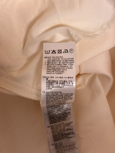 REISS Pants 6 R Womens Claude High Rise Flared Trouser Ivory Cream - Picture 8 of 9