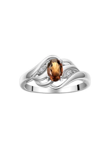 RYLOS 14K White Gold Ring, 6x4mm Birthstone & Diamonds, Women’s Sizes 5-10 - Picture 25 of 30