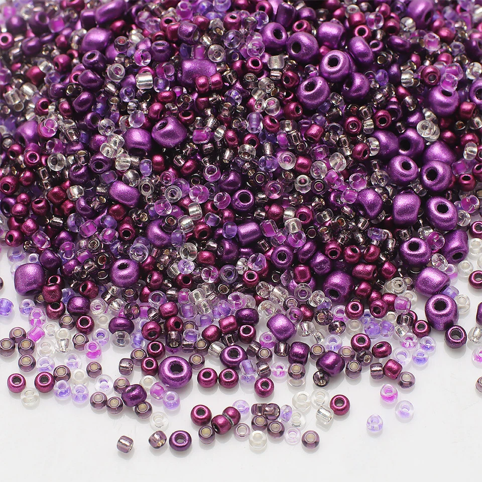 Hochwertig Rocaille Perlen MIX 800Stk DIY Schmuck Basteln Set bunt kleine Perlen - Bild 2 von 4