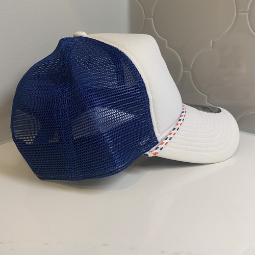 New Era New York Mets 9FORTY White/Blue Adjustable Trucker Cap Hat OSFM - Picture 6 of 11
