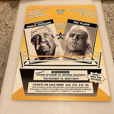 WWF WWE Hulk Hogan Ric Flair Poster Print Aloha Stadium Pro Wrestling 12” x 16”