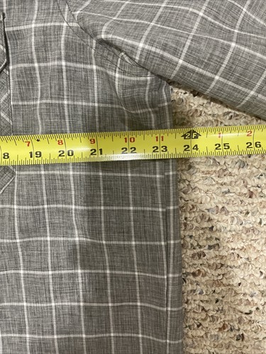 ORVIS Men’s Fishing Shirt Large Button Down Short Sleeve Gray Check EUC - Picture 10 of 10