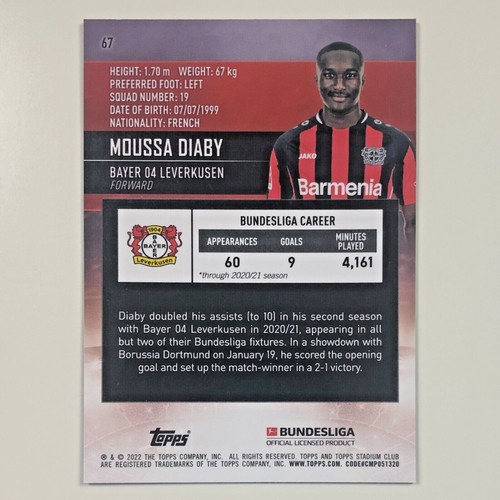 2021-22 Topps Bundesliga Stadium Club Chrome #1-100 Rookies (RC) & Stars - Picture 137 of 199