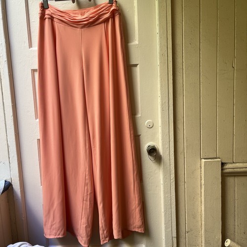 NWT Mango suit collection wide leg palazzo pants 6 orange Sorbet tilda-r Style - Picture 2 of 8