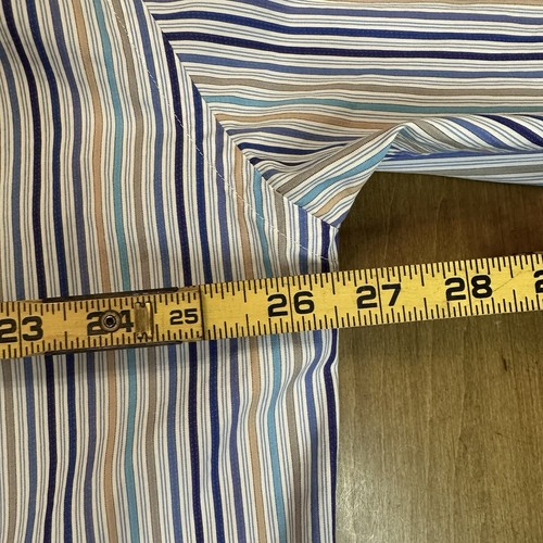 Robert Graham Button-Up Long Sleeve Dress Shirt Striped Size 17.5 36/37 TALL - Picture 8 of 9