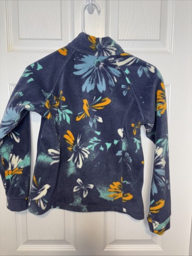 Columbia Blue Fleece Jacket Full Zip Sweater Girls Size Medium 10/12 0636-A1 - Picture 5 of 5