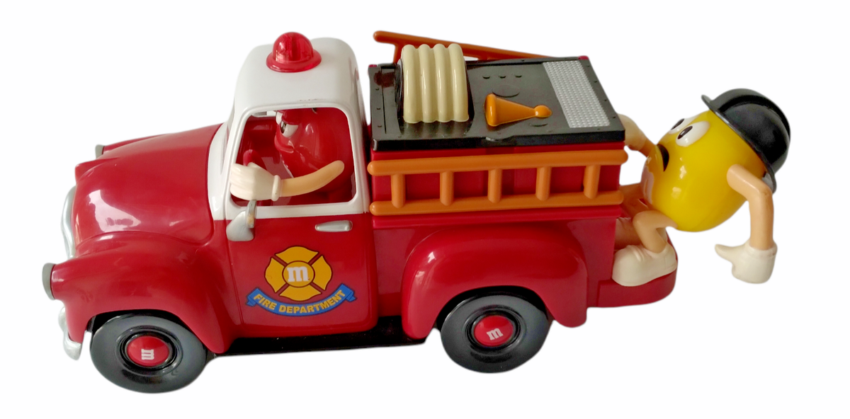 M&M's Fire Truck Candy Dispenser Red firehouse Limited