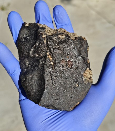 Meteorite**NWA Unc. Chondrite**524 grams, Flight Oriented with Fluted Regmaglypt - Picture 15 of 17
