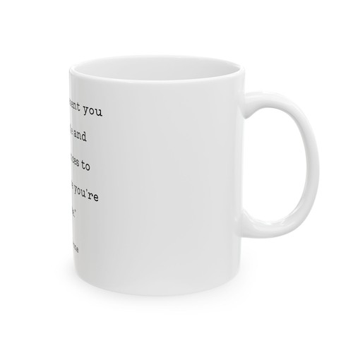 Peter Crone Quote Mug Where You Are Not Free White Ceramic Coffee Cup 11oz Gifts - Picture 5 of 6
