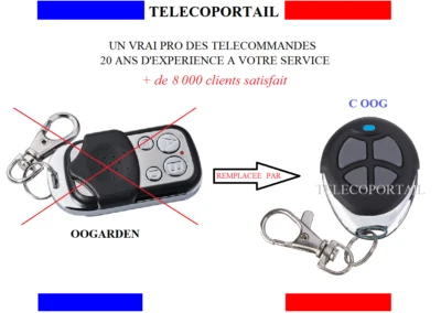 TELECOMMANDE COMPATIBLE OOGARDEN POUR MOTEUR DE PORTAIL IUMIN ET LEIUM - Photo 1/2