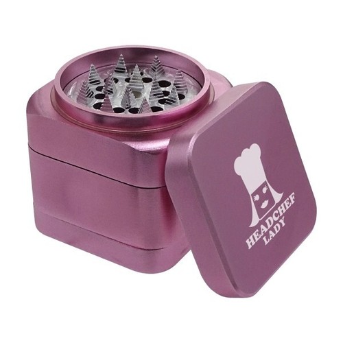 Headchef Lady 4 Part Cube Metal Herb Kitchen Spice Grinder Shredder head chef - Picture 6 of 22