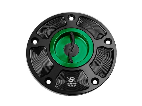 Bonamici Green Aluminum Tank Cap to fit Kawasaki ER-6N 2007-2011 - Picture 1 of 2