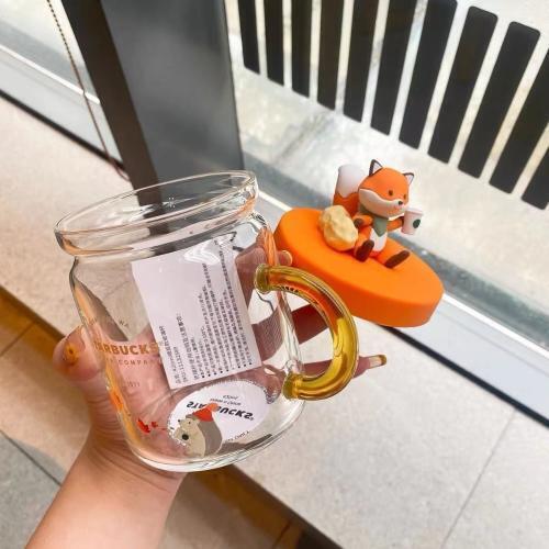 Lindo vaso de zorro Starbucks hoja de arce con mango resistente al calor otoño arce - Imagen 6 de 23